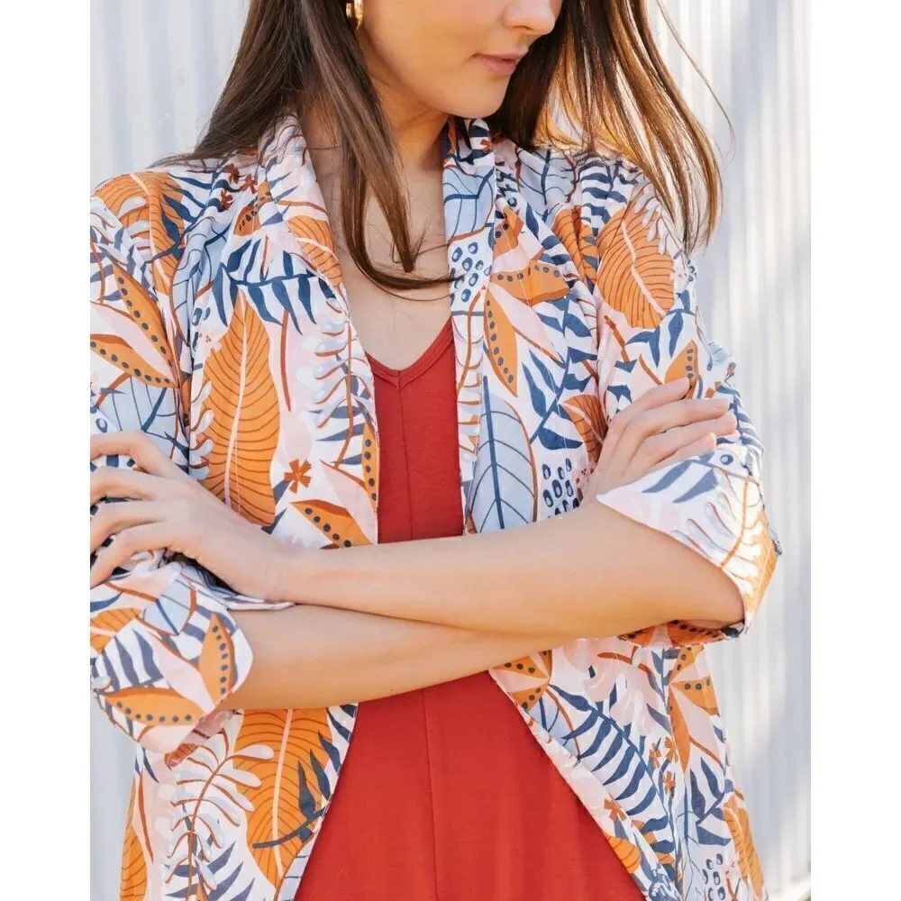 Smash + Tess Out of Office Duster Size Small NWT Tahiti Sunrise Coverup